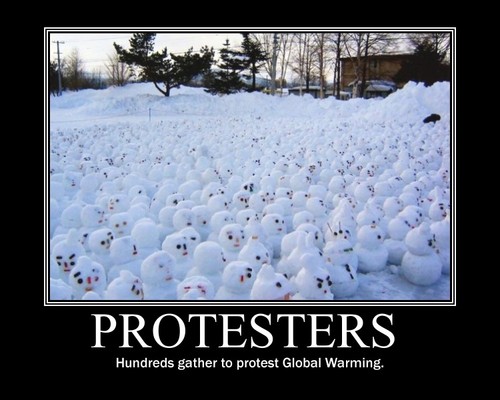  Snowman Protesters
