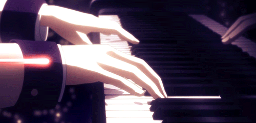  playing the piano