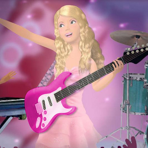 Barbie (BD) with Magenta guitar