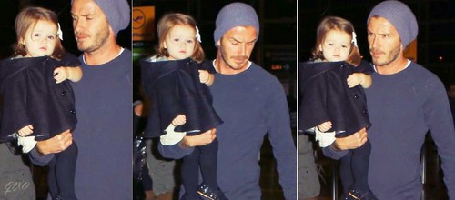  Beckham and his daughter Harper Seven