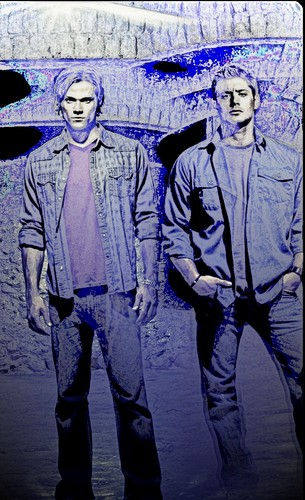  Sam and Dean Phone Wallpaper: Colored Pencil Effect