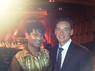 Emmanuel Ray at VS Gala 2012, with property entrepreneur Patrick Moss.