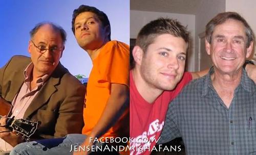  Jensen & Misha with their dads