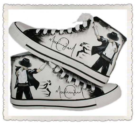 Michael Jackson hand painted black/white shoes - michael jackson ...