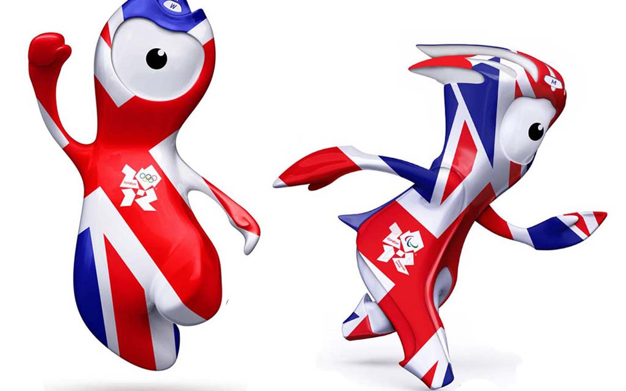 Olympic mascots Wenlock and Mandeville London UK Olympic games