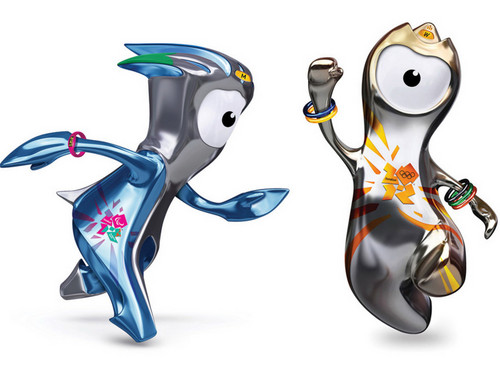  Olympic mascots Wenlock and Mandeville লন্ডন UK Olympic games