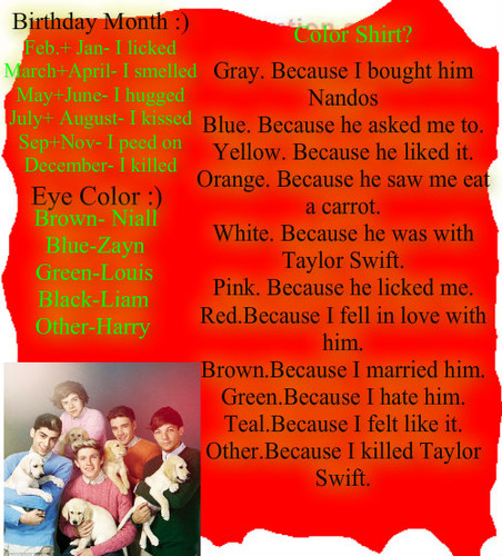 One Direction Sentence
