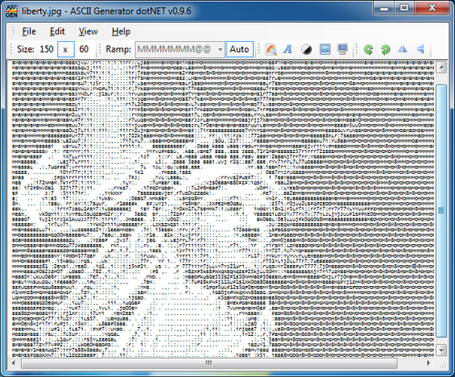  bila mpangilio ASCII from http://diggfreeware.com/free-ascii-art-generator-for-windows/