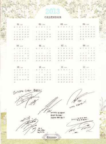  SHINee 2013 Official Стена Calendar