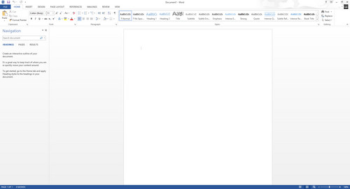  Screenshot for Microsoft Word 2013
