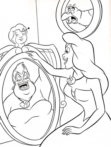  Walt Disney Coloring Pages - Scuttle, Vanessa & Ursula