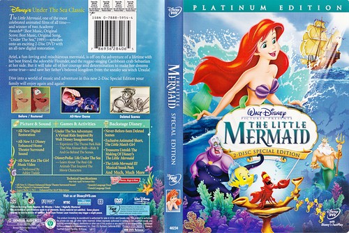  Walt डिज़्नी DVD Covers - The Little Mermaid: Platinum Edition