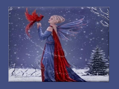  Winter Fairy karatasi la kupamba ukuta