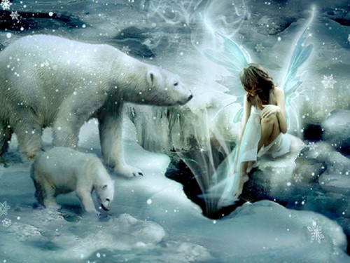  Winter Fairy দেওয়ালপত্র