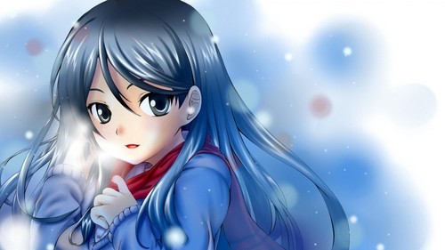 Anime girl winter
