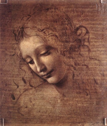 Head of a Woman or La Scapigliata by Da Vinci , c. 1508