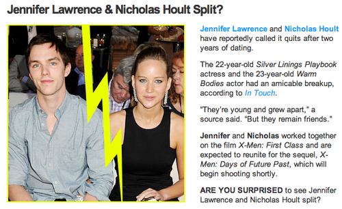  Jennifer & Nicholas split?