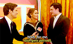  Jennifer and Josh discussing their off-camera chemistry