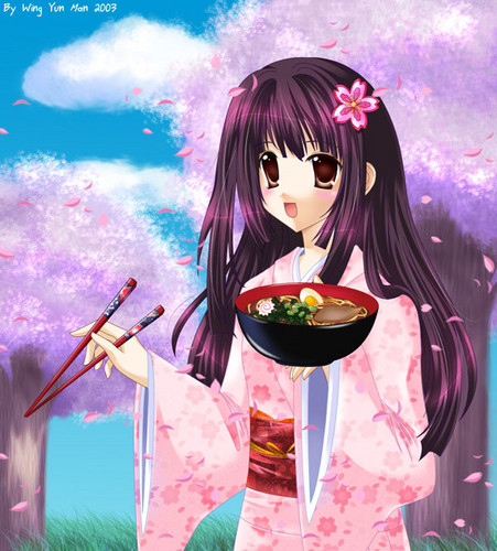  kimono animé Girl