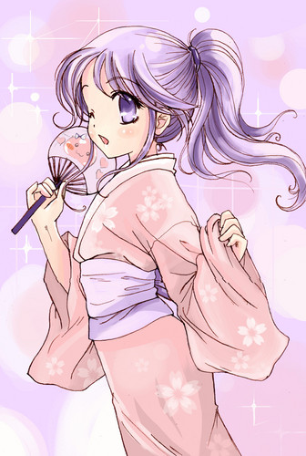  chimono, kimono Anime Girl