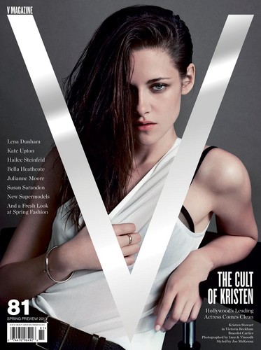  Kristen Stewart's V81 cover, photographed 由 Inez & Vinoodh