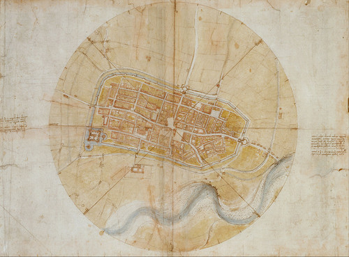  Leonardo da Vinci's very accurate map of Imola, created for Cesare Borgia