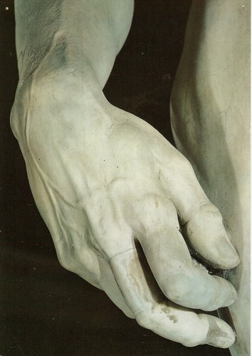 Michelangelo, "David", detail of David's hand