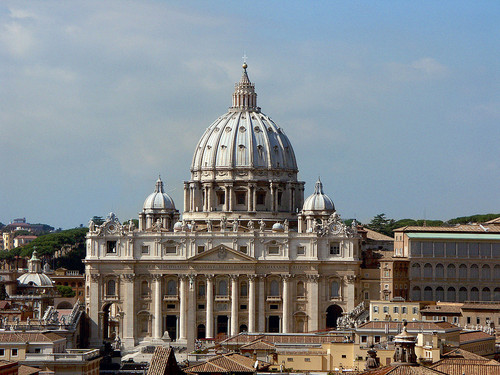 Michelangelo designed the dome of St. Peter's Basilica on or before 1564, although it was unfinished