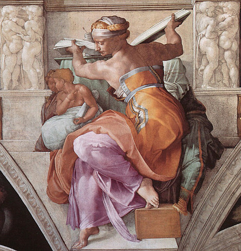 Michelangelo's The Libyan Sybil, Sistine Chapel, accomplished.