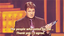  Nathan Fillion ( kegemaran TV Dramatic Actor) acceptance speech at PCA 2013