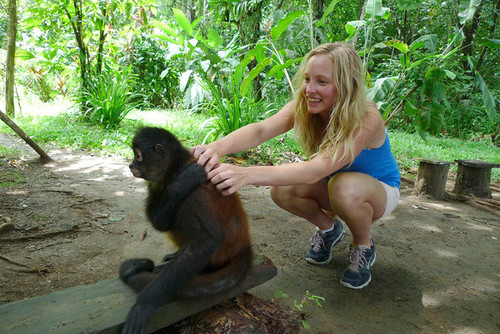 New photo of Candice at the Osa Wildlife Sanctuary in Costa Rica .
