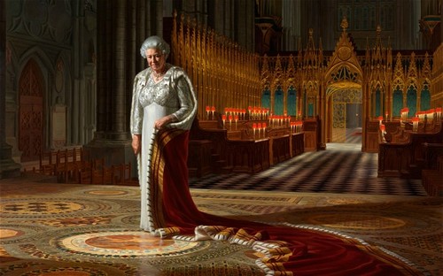  Official Diamond Jubilee portrait of reyna Elizabeth II