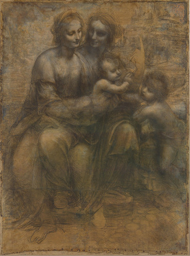  The Virgin and Child with St. Anne and St. John the Baptist kwa Da Vinci (c. 1499–1500)