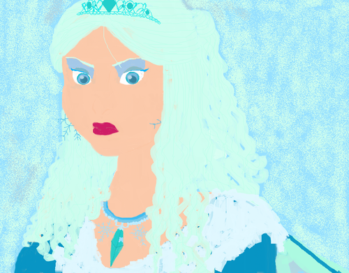  My painting of what Elsa the Snow Queen would look like