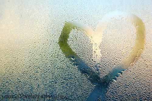 window water heart