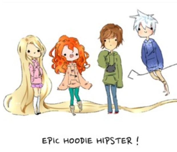 Jack, Rapunzel, Merida and Hiccup