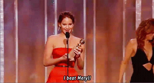  Jennifer Lawrence won the Golden Globe!