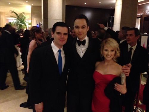  Michael Ausiello, Jim Parsons & Melissa Rauch - Golden globes 2013