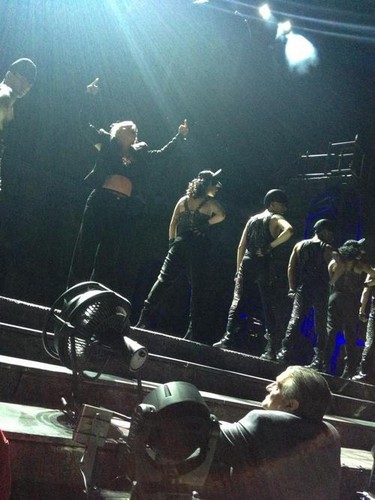  Joe Germanotta watching Gaga perform (Los Angeles, Jan. 21)