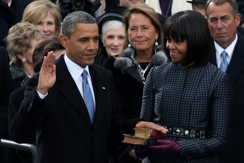  The Public Swearing In Of President Re-elect, Barrack Obama