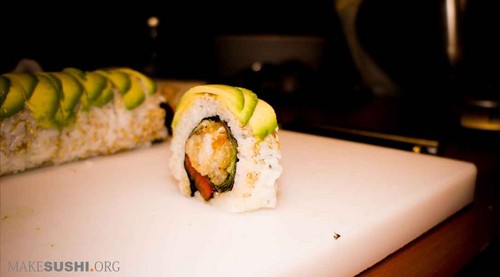  soft shell カニ sushi roll