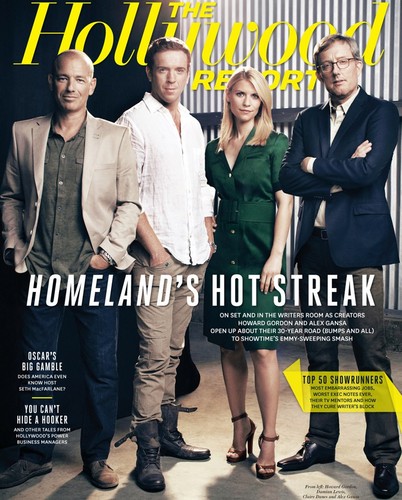  Damian Lewis, Claire Danes, Howard Gordon & Alex Gansa for The Hollywood Reporter October 12th 2012