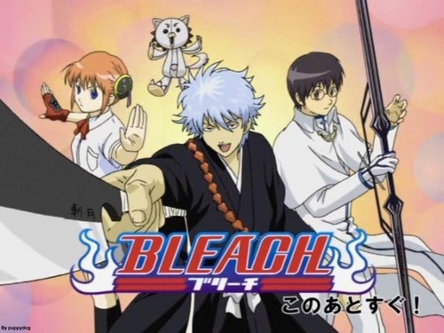  Gintama (Гинтама) characters cosplaying as Bleach characters