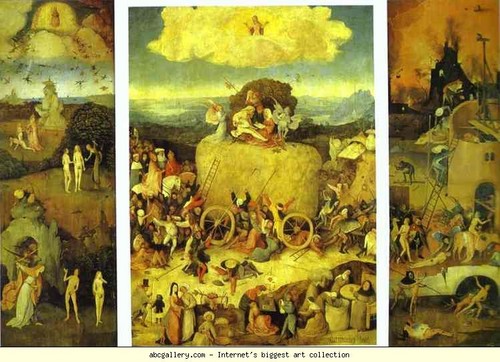  Haywain Triptych. 1485-1490. Oil on panel. Museo del Prado, Madrid, Spain