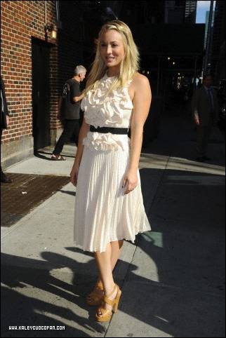  Kaley visiting "The Late mostrar with David Letterman"