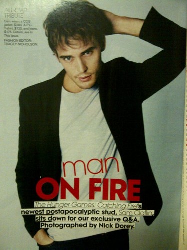  Sam Claflin in the March issue of Teen Vogue and Vanity Fair