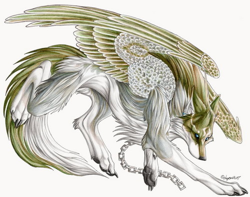  Angel serigala, wolf guardian