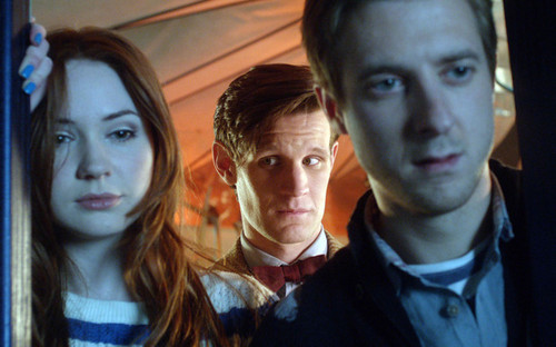  Rory, Amy, The Doctor and River foto's