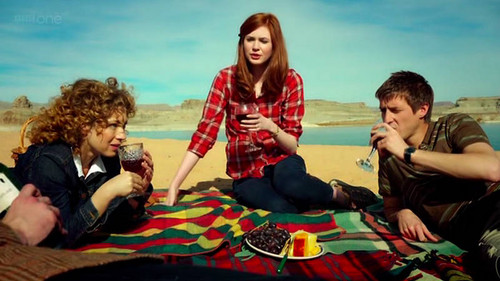 Rory, Amy, The Doctor and River picha