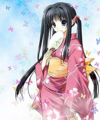  anime girl kimono